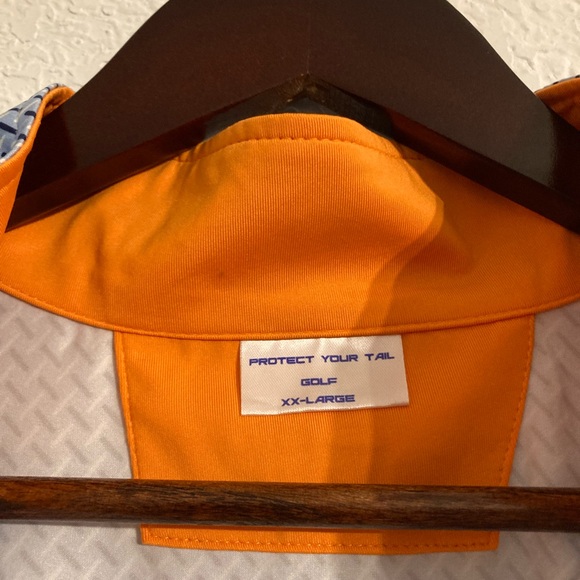 Men’s SPF Blue/Orange Zip-Up - Picture 3 of 6